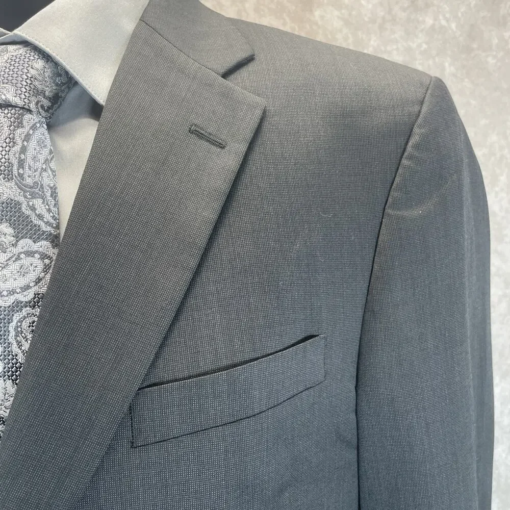 Jos. A. Bank Tailored Fit Blazer Gray Men's 43R 100% Wool Travelers Suit Jacket